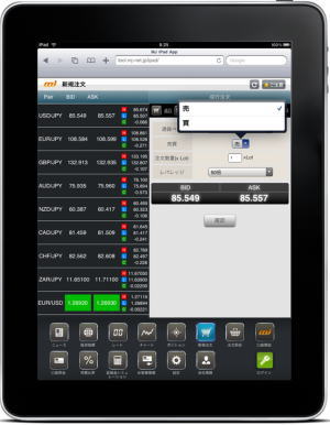MJ FX  Spot Board iPad 新規注文